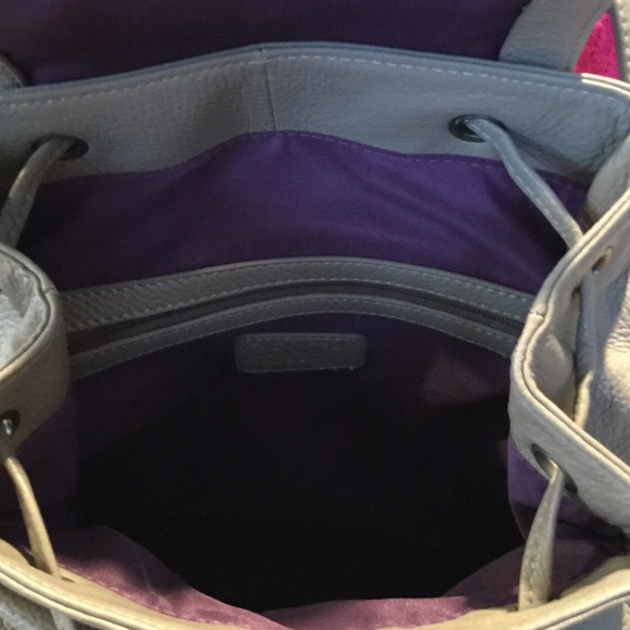 ?SALE?ZENITH HANDBAGS TAUPE LEATHER BACKPACK main image 4