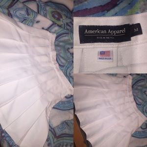 American Apparel White Tennis Skirt Medium
