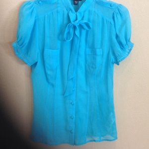 Turquoise Blouse by Bebe