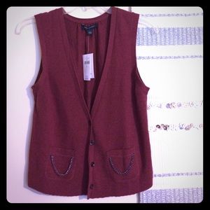Button Up Sweater Vest