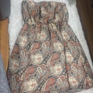 Printed Tube Top Dress