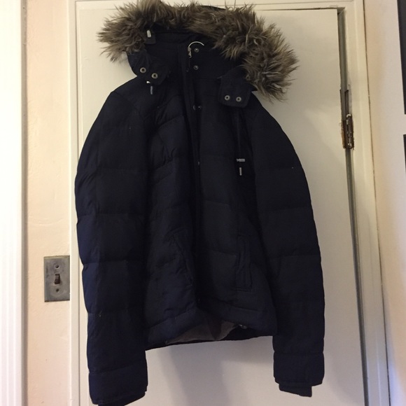 Abercrombie & Fitch Navy Winter Coat