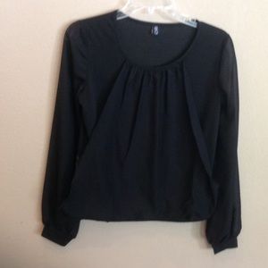 Long sleeve black top