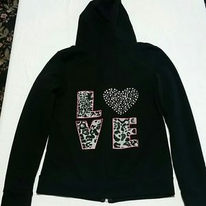 Black zip hoodie