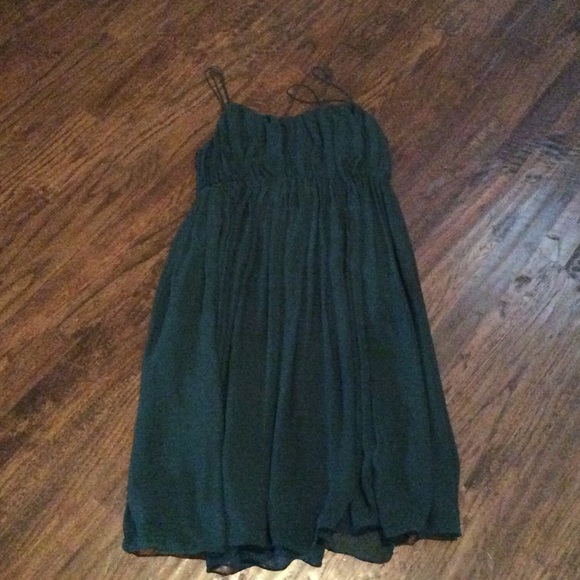 Green flowy dress