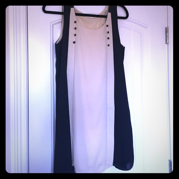 Blu Pepper - Navy and Cream Dress