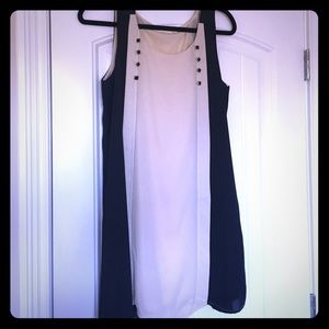 Blu Pepper - Navy and Cream Dress