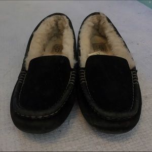 Black UGG moccasins