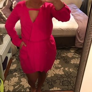 Pink long sleeve dress