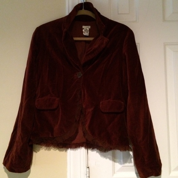 Anthropologie velvet blazer