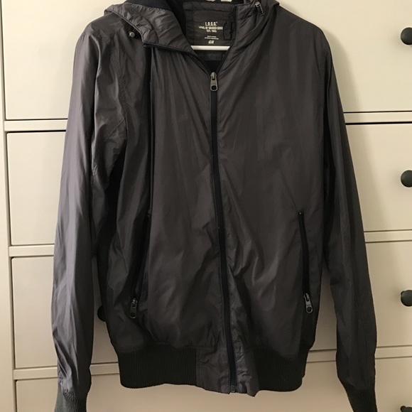 Dark Gray Blue Men's Bomber Jacket