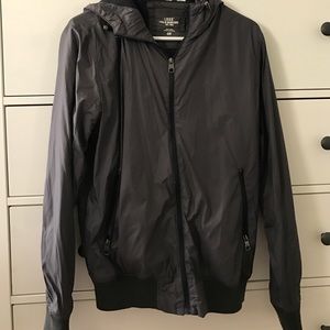 Dark Gray Blue Men's Bomber Jacket