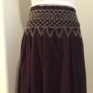 BCBG Max Azria boho midi skirt