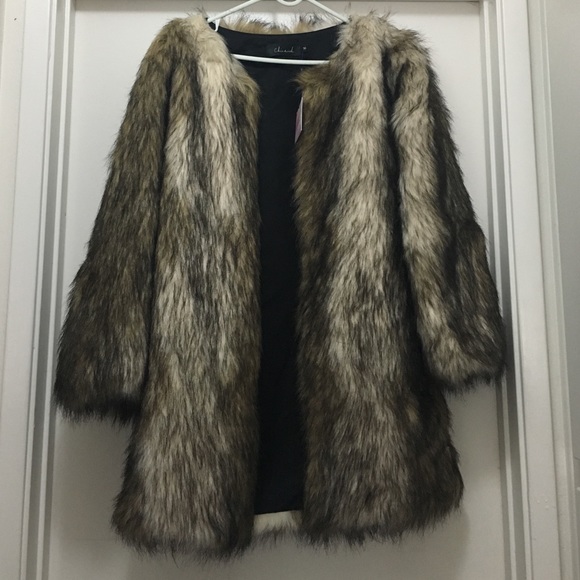 Faux fur coat