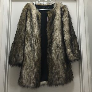 Faux fur coat