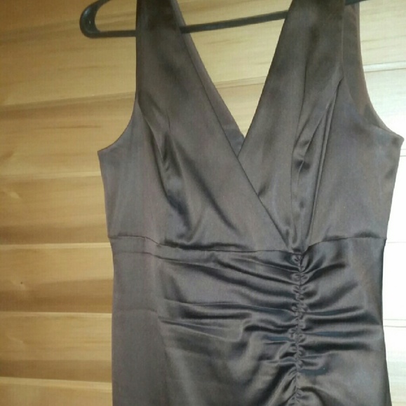 Donna Ricco Brown Satin Formal Dress - Picture 1 of 3