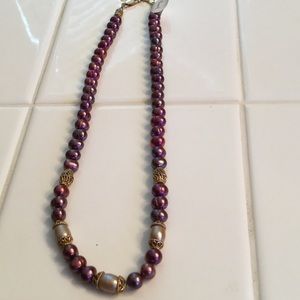 Freshwater pearl necklace with vermeil