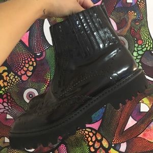 Black Moto Jeffrey Campbell Booties