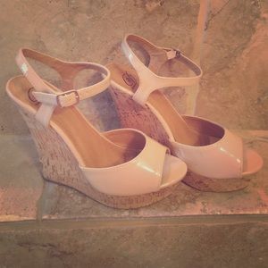 Nude Wedge heels. Size 8