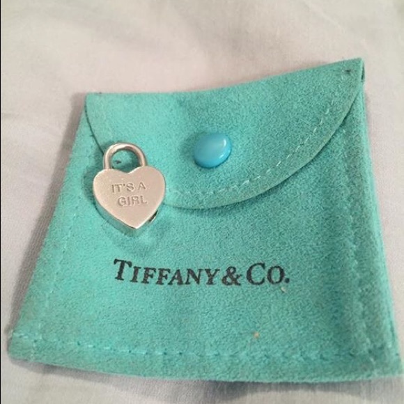 Tiffany & Co. Jewelry - Tiffany and Co heart padlock charm "IT'S A GIRL"