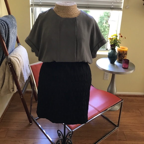 Black and grey short dress