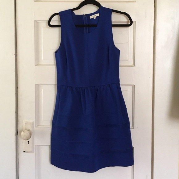 Madewell Scuba Knit Silhouette Dress, royal blue