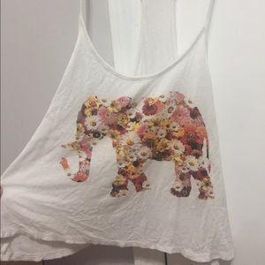 white crop/tank top