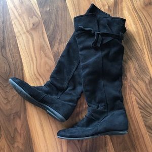 Aldo Black Suede Boots Knee-High 38