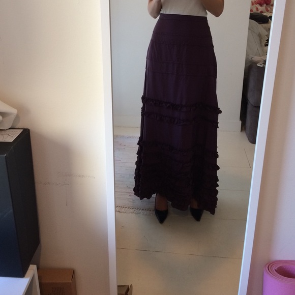 Rebecca Taylor ruffle maxi skirt