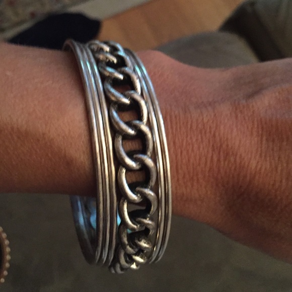 6 Silver Bangles - image 1