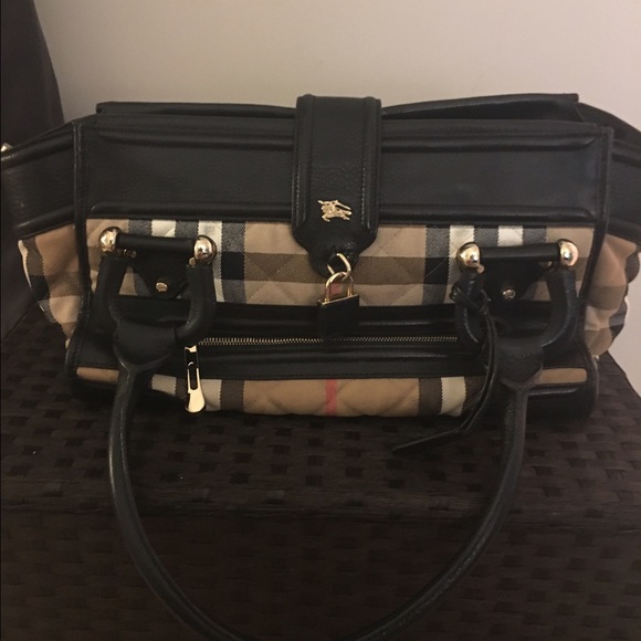 Authentic Burberry and Leather purse