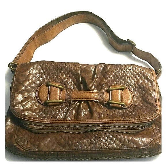 Jessica Simpson Brown Python Shoulder Bag - image 1