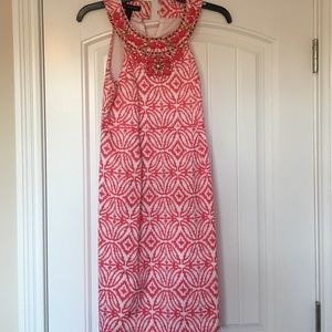 Pink and White Dress