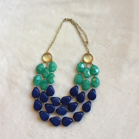 Blue and Green Statement Necklace