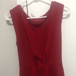 Red peplum blouse