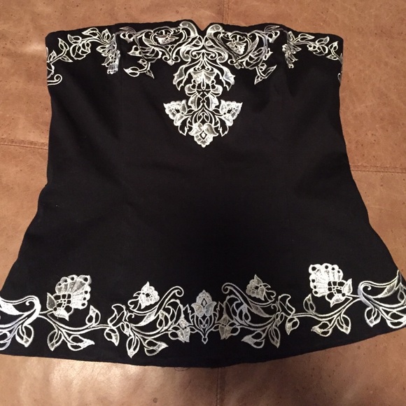 White House Black Market strapless top