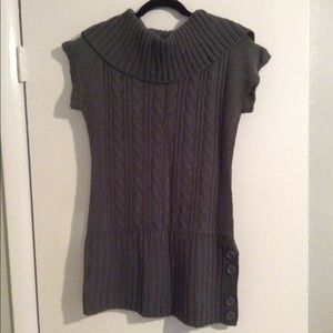 Sweater Dress, dark olive green