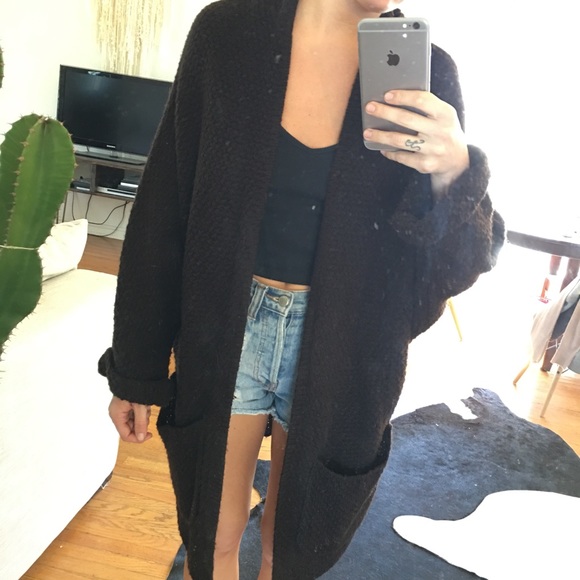 Chocolate Brown Sweater Cardigan