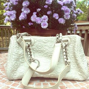Jessica Simpson Cream Quilted Pocketbook