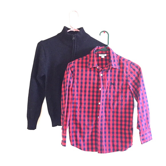 Boys sweater and shirt set