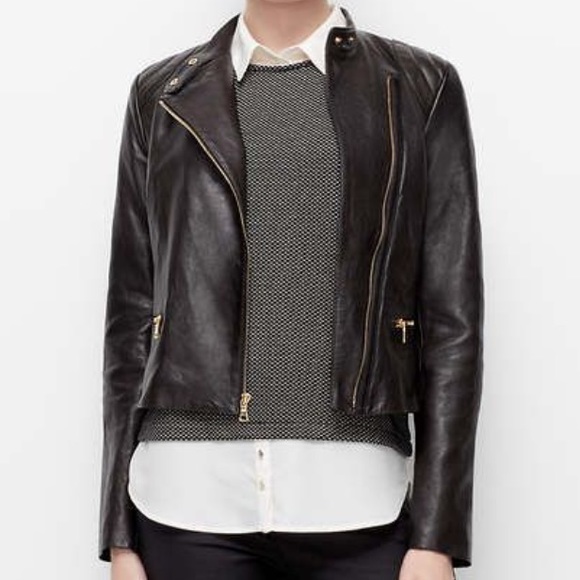 LEATHER Moto jacket Anne Taylor SIZE S NWOT