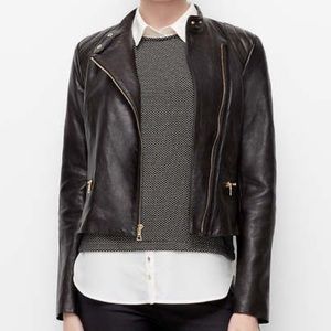 LEATHER Moto jacket Anne Taylor SIZE S NWOT