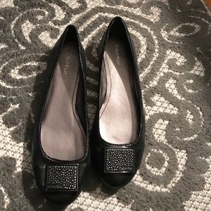 Calvin Klein black ballet flats
