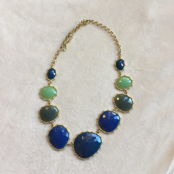 Blue and green Statement Necklace