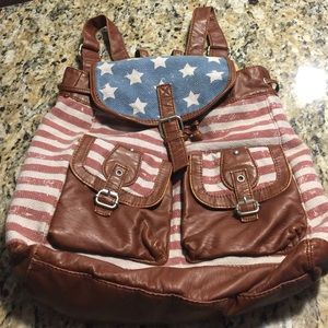 Vintage American Flag Backpack