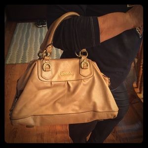 Coach handbag, taupe color