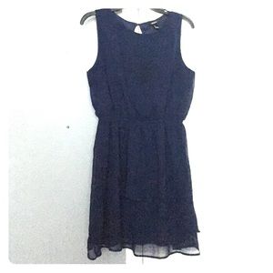 Navy, sleeveless formal dress