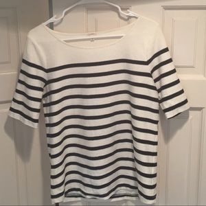 J crew white/black shirt