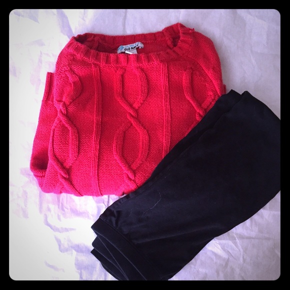 Girls sweater and leggings set