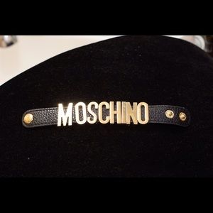 Moschino charm snap on bracelet